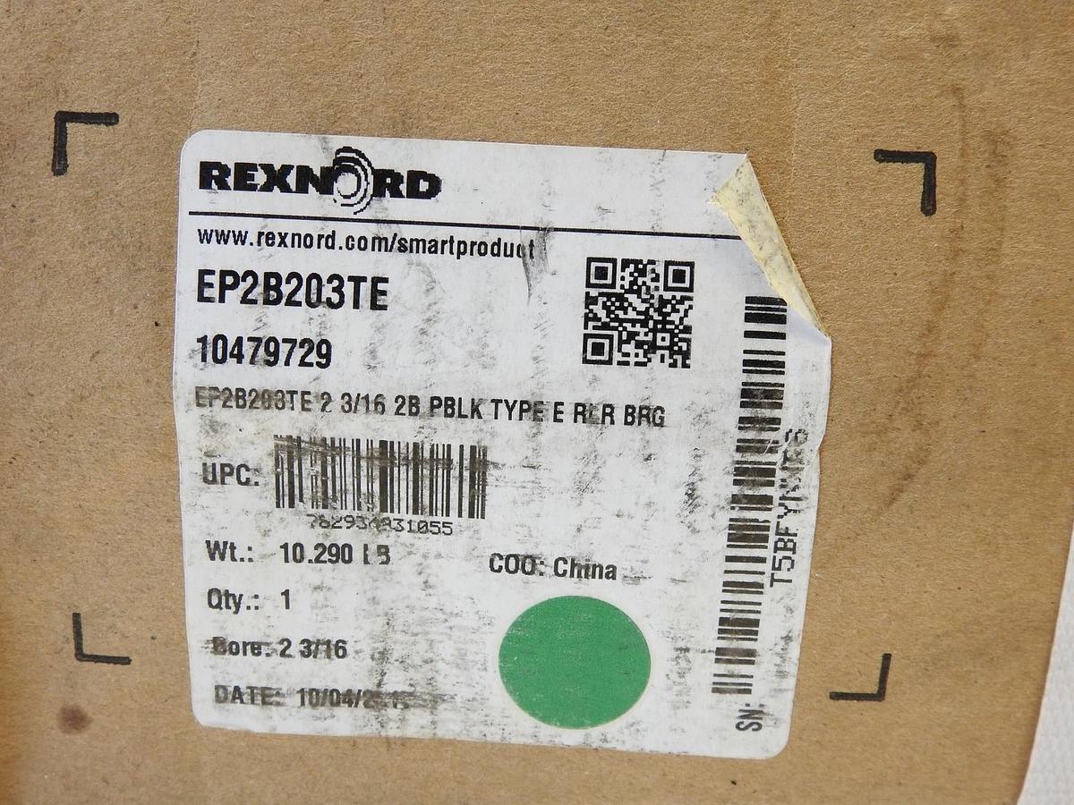 Rexnord EP2B203TE Rexnord EP2B Pillow Block Spherical Roller Bearing 1 7/16" - 3