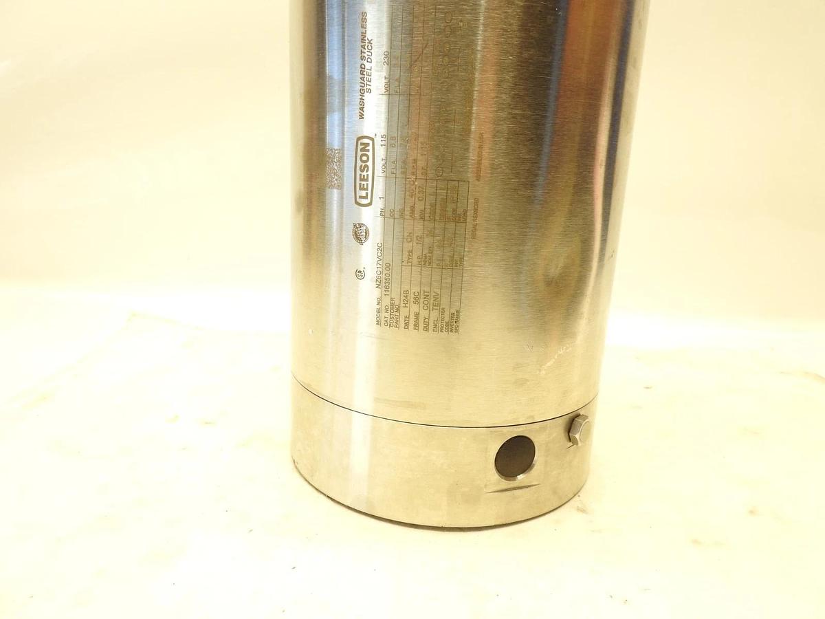 Leeson NZ6C17VC2C  116350.00, Premium Stainless Washdown Motor, 1/2 HP, 115/208-