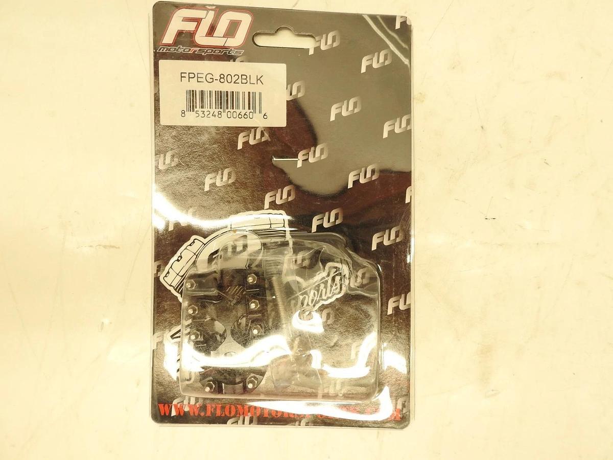 New FLO Moto Style Shifter/Brake Peg Black #FPEG-802BLK Harley Davidson