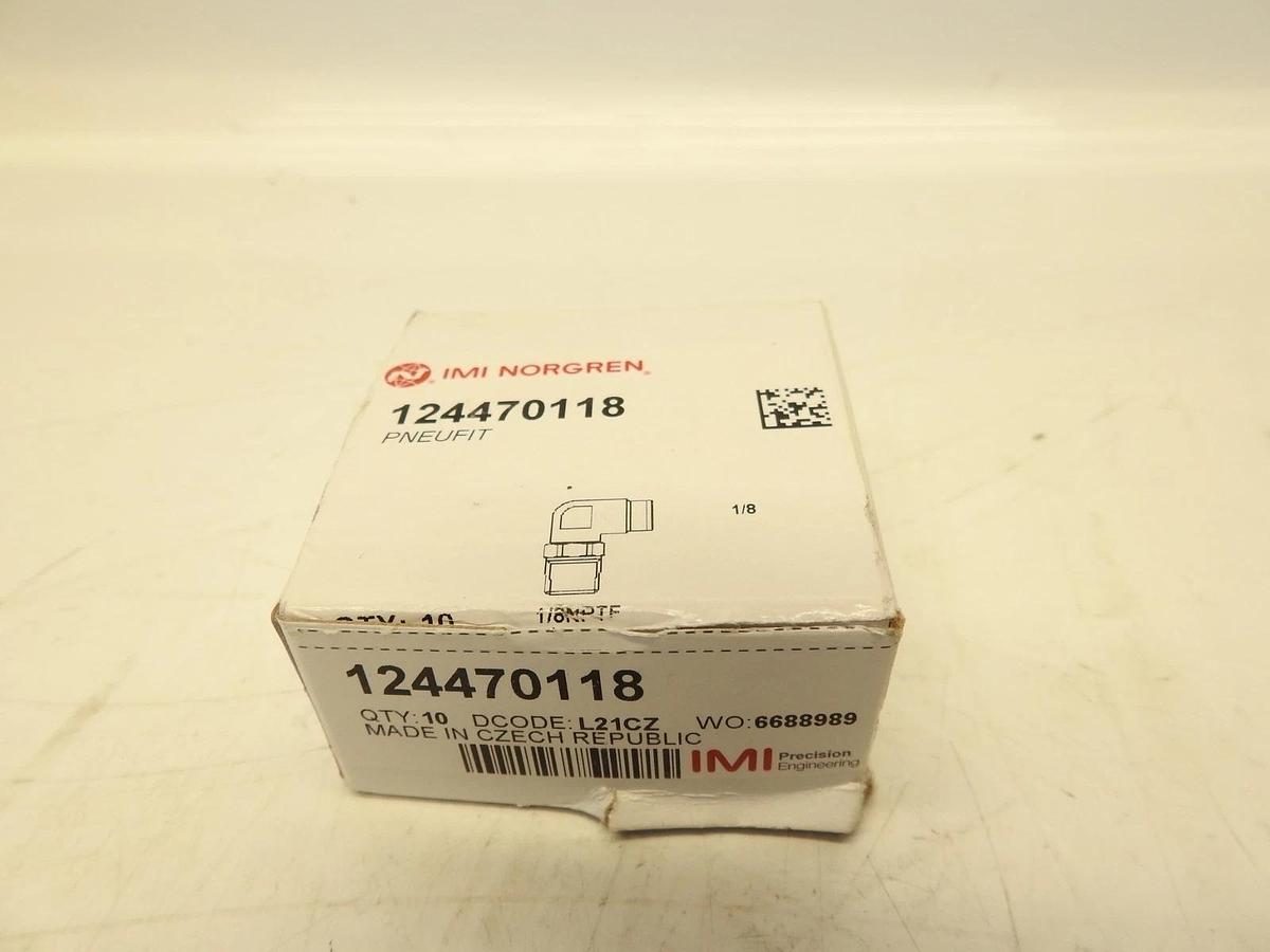 [Pack of 10] IMI Norgren 124470118 Pneufit Male Swivel Elbow 1/8" x 1/8" NPTF