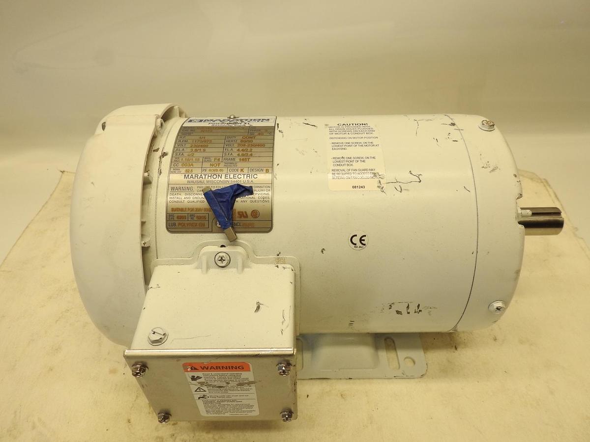 Marathon N323 XVE145TTWR6076AAB N323 PowerWash Xt Motor 1HP 230/460VAC