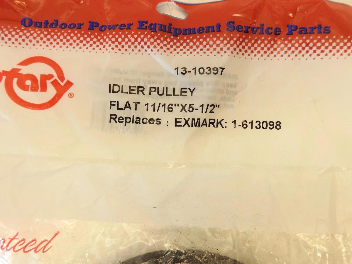 Rotary 13-10397 10397 Flat Idler Pulley Replaces Exmark 1-613098