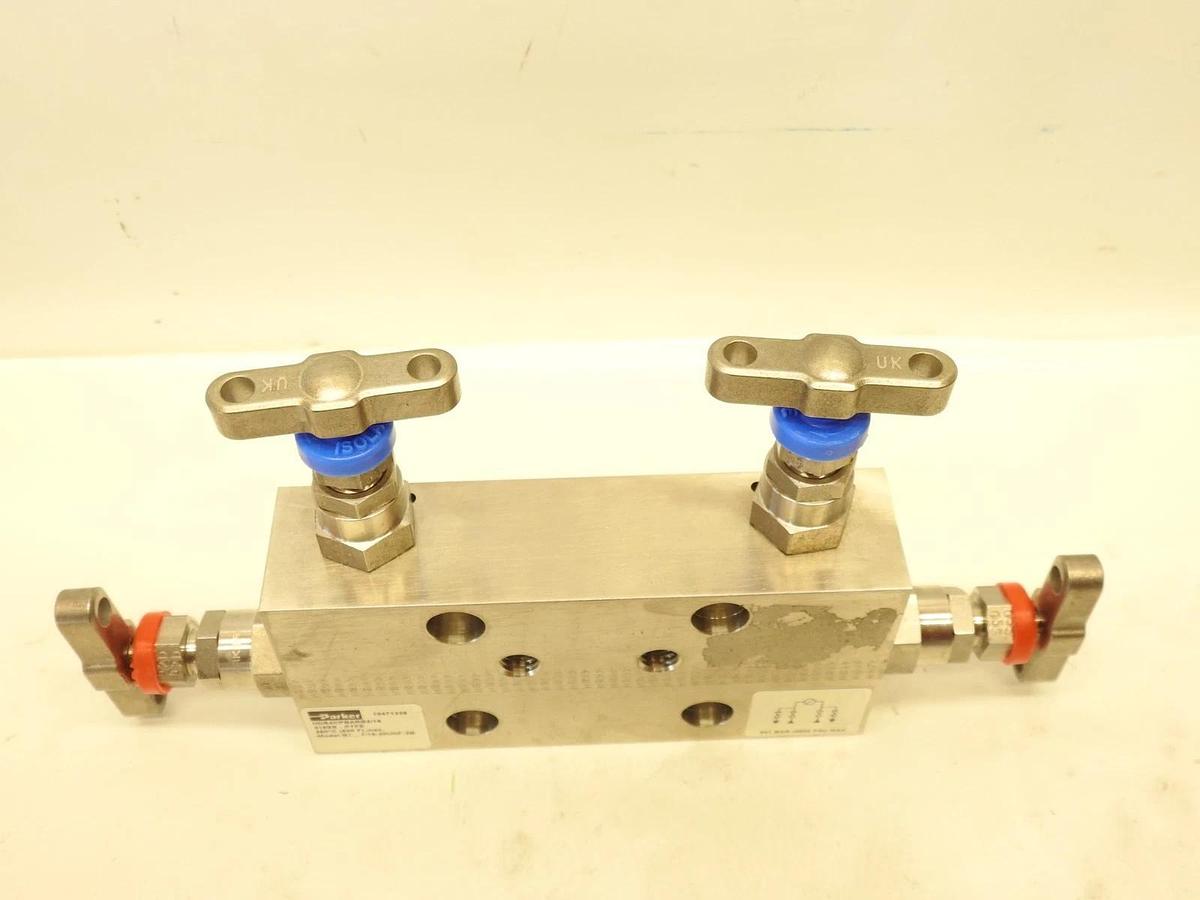 New Oem Parker Hannifin H Series 4 Valve Manifold HDS4CPBARB3/16 316SS-PTFE