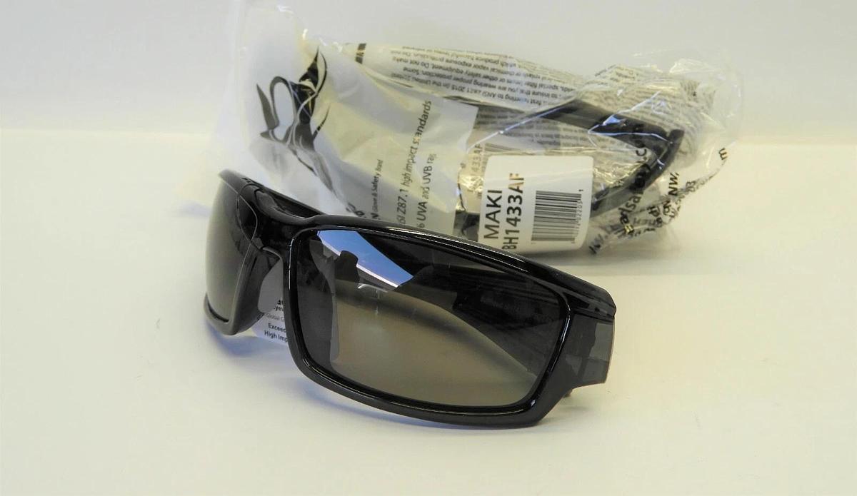 Lot Of 2 Bullhead Safety Eyewear BH1433AF Maki, Crystal Black Frame, Anti-Fog