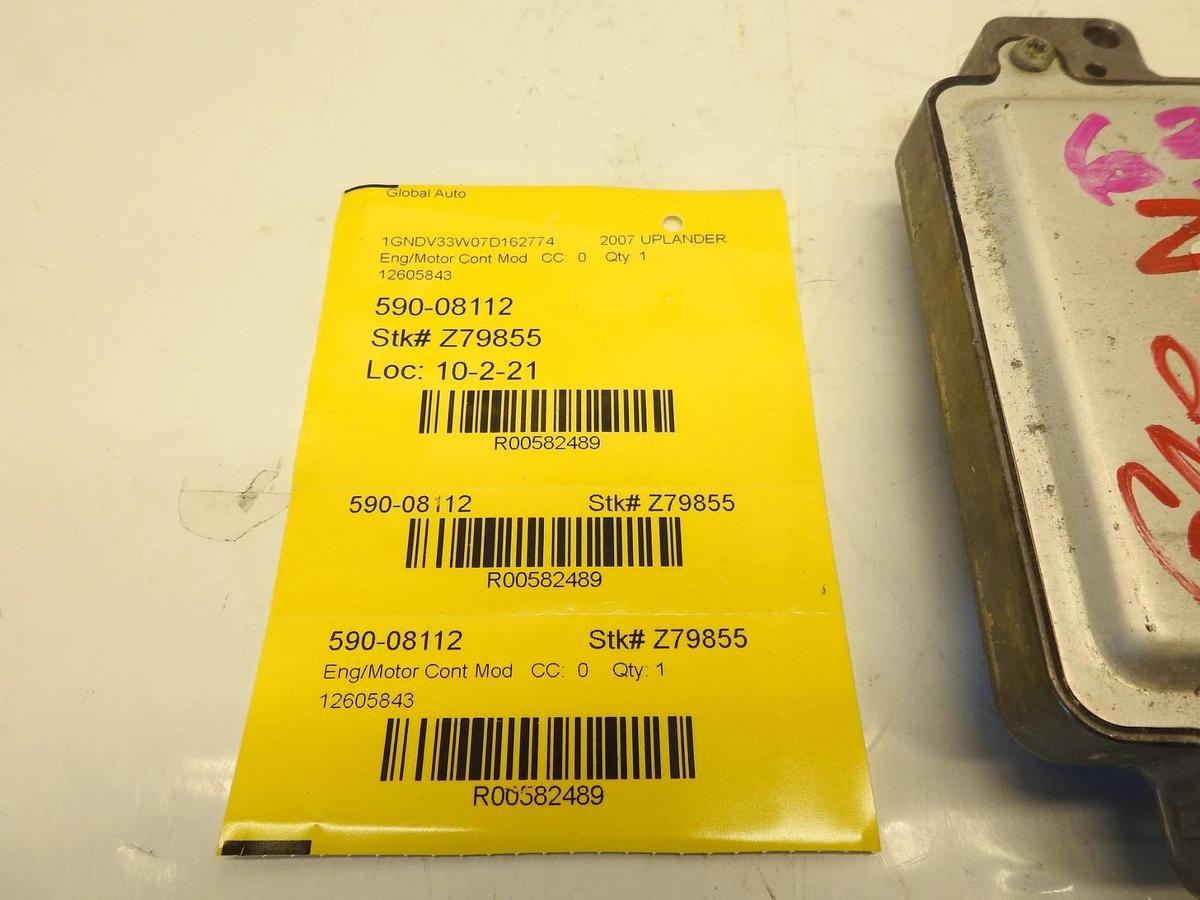 Used Used Oem 2007 GM Engine Computer ECM PCM 12605843 19210736