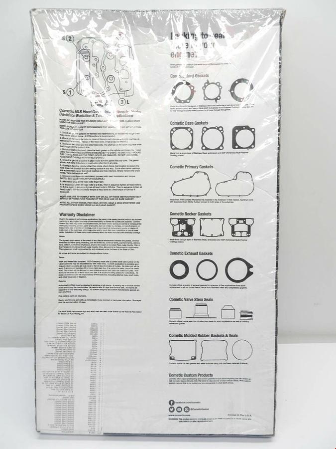New Cometic 0934-0802 Complete Gasket Kit For Harley Davidson 84-91