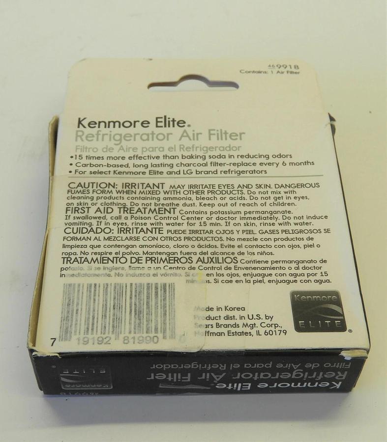 Kenmore Elite 469918 Filter 469918 Refrigerator Air Filter (Lot of 2)