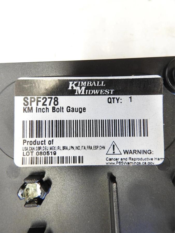 Kimball Midwest SPF278 KM Inch Bolt Gauge