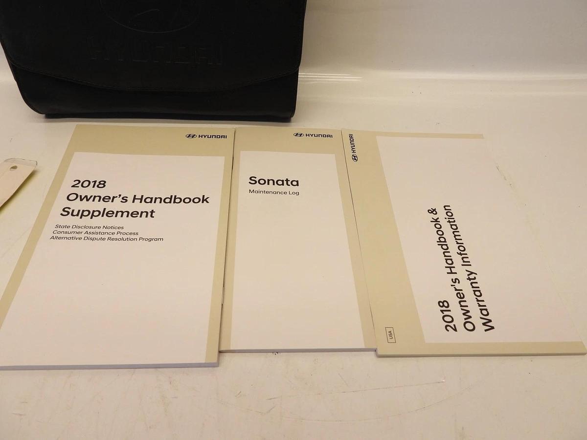 2018 Hyundai Sonata Owners Manual Book W extra key