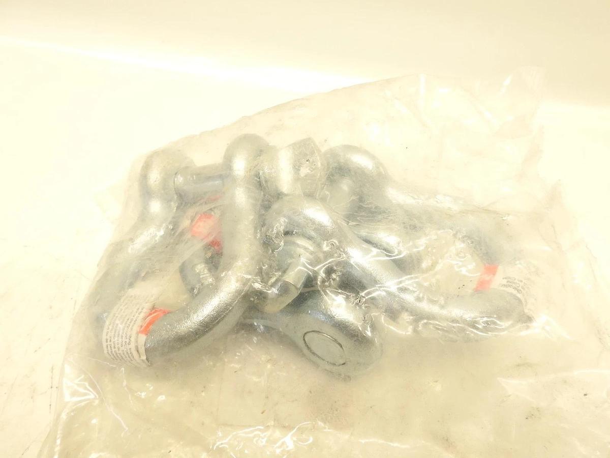 PACK OF 3 NATIONAL HARDWARE N830-310 5/8" ANCHOR SHACKLES GALVANIZED