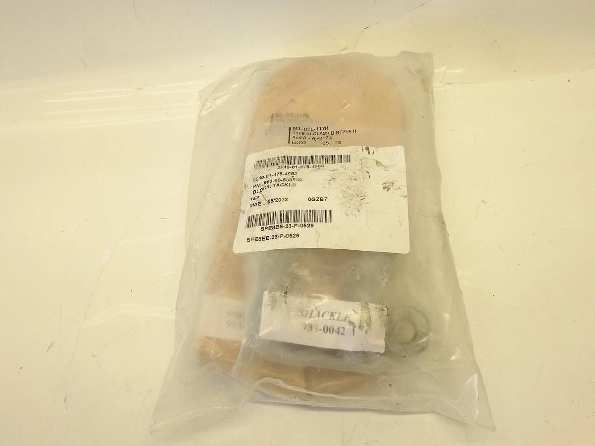 983-60-50085A Snatch Block Tackle New Type III Class B Style H Mile Marker Inc