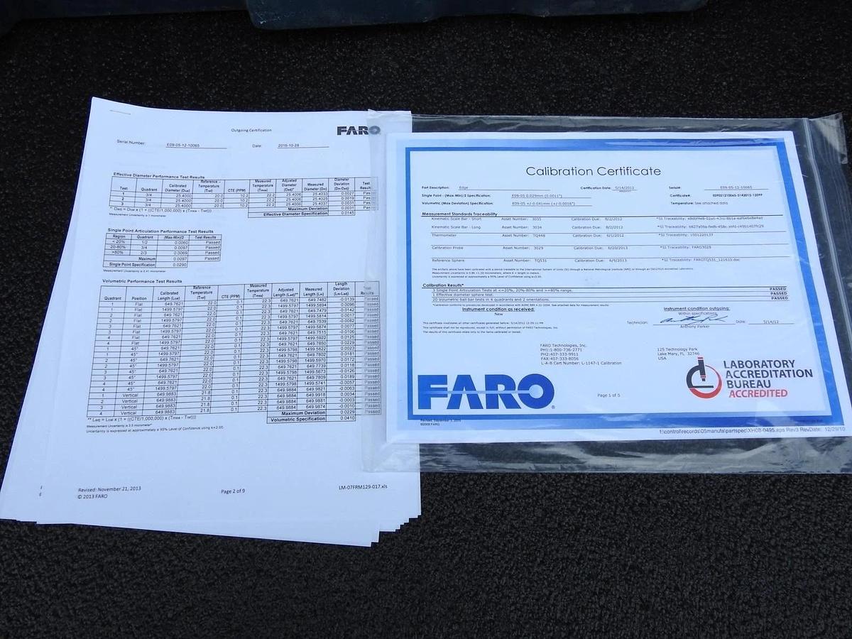 AS IS! Faro Edge Laser Measuring Scan Arm + HD Scanner & Accessories