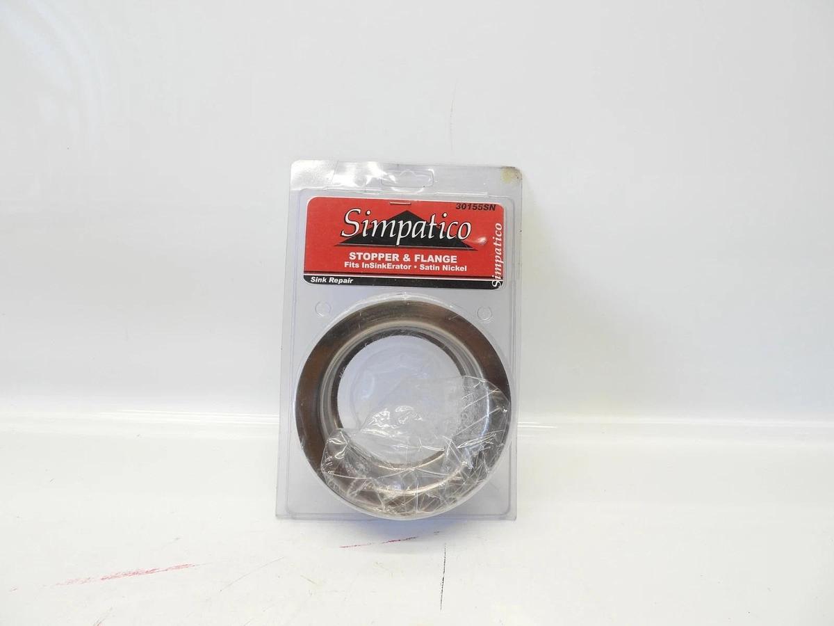 Simpatico 30155SN Insinkerator Garbage Disposal Stopper and Flange Set - Satin N