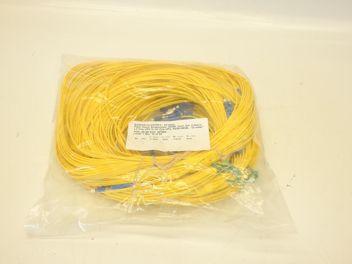Lot Of 10  Singlemode OS2 Duplex Patch Cables Fiber Optic Cables