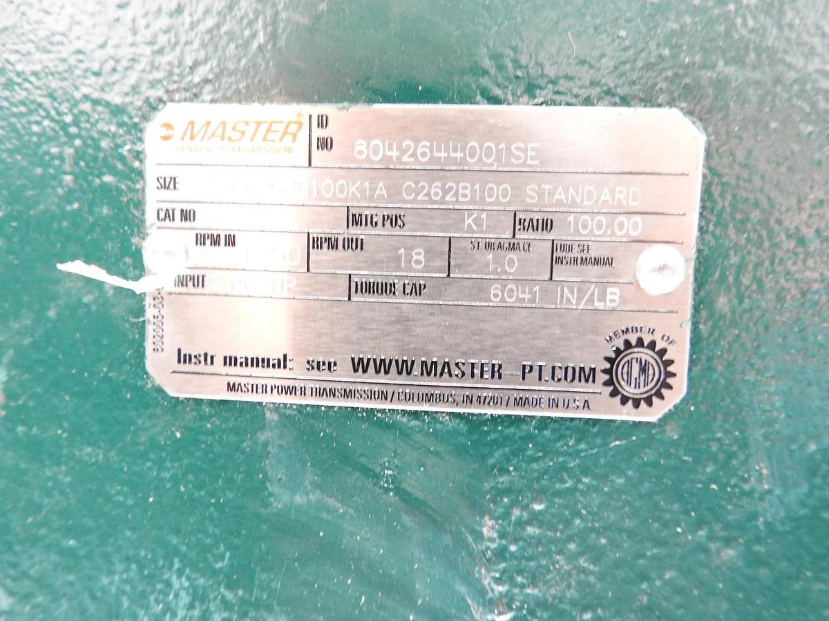 New Genuine Master Power Transmission 140C262B100K1A Combination Gear Reducer
