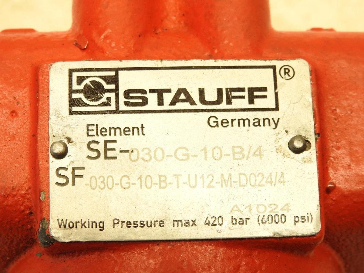 Genuine Stauff SF-030-G-1 0-B-T-U12-M-D024/4 Inline Filter
