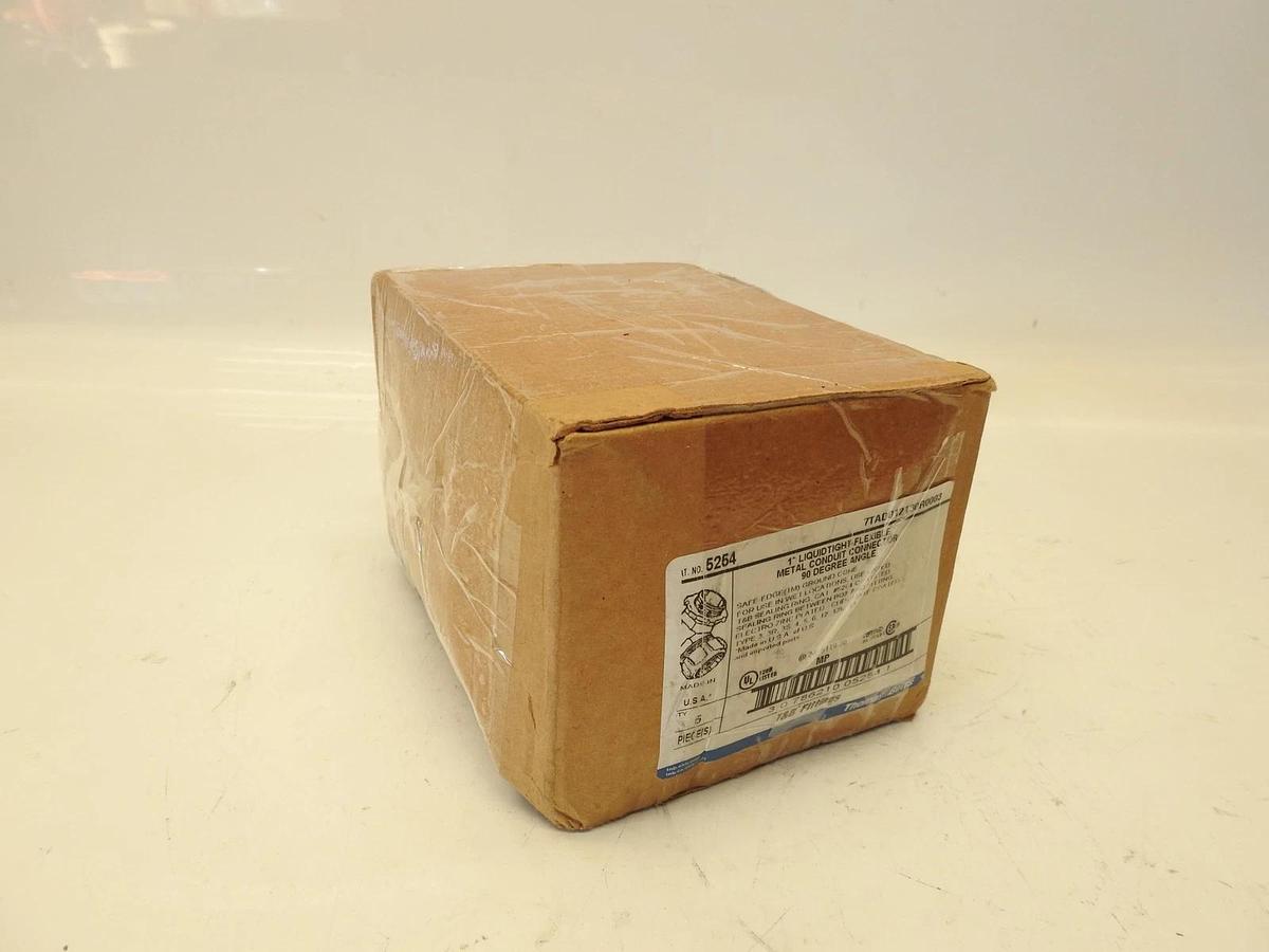 Lot of 5 Thomas & Betts 5254GR 1" External Bonding Liquidtight 90 Deg. Connector