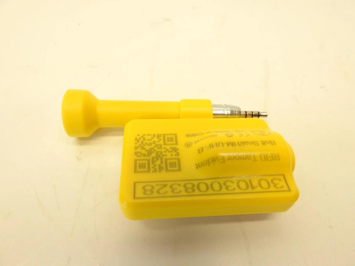New (QTY. 300) Yellow HM-UHF-B, RFID Tamper Evident Bolt Seal Cargo Container Tr