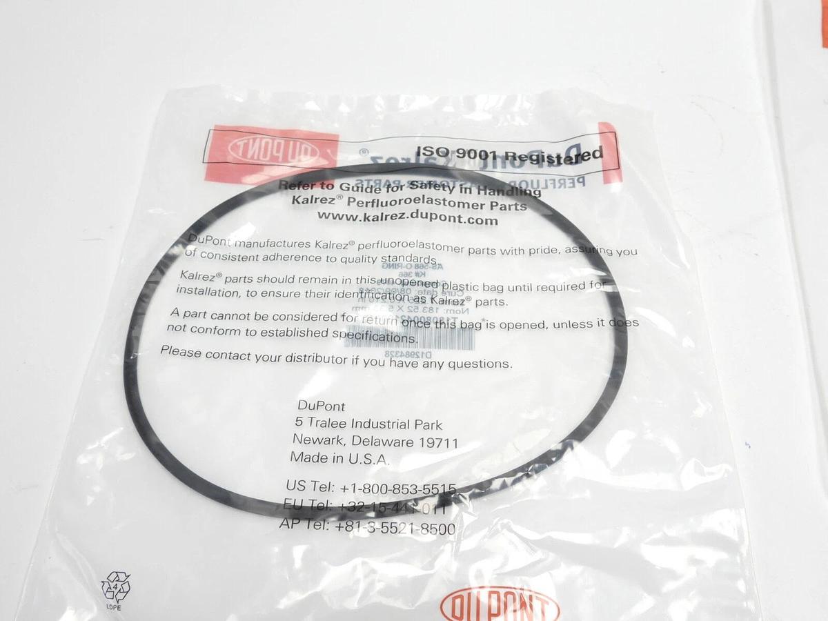 Lot OF 2 DUPONT AS-568 K#336 O-RING NOM: 7.225 X 0.210 IN Nom: 183.52 X 5.33 MM