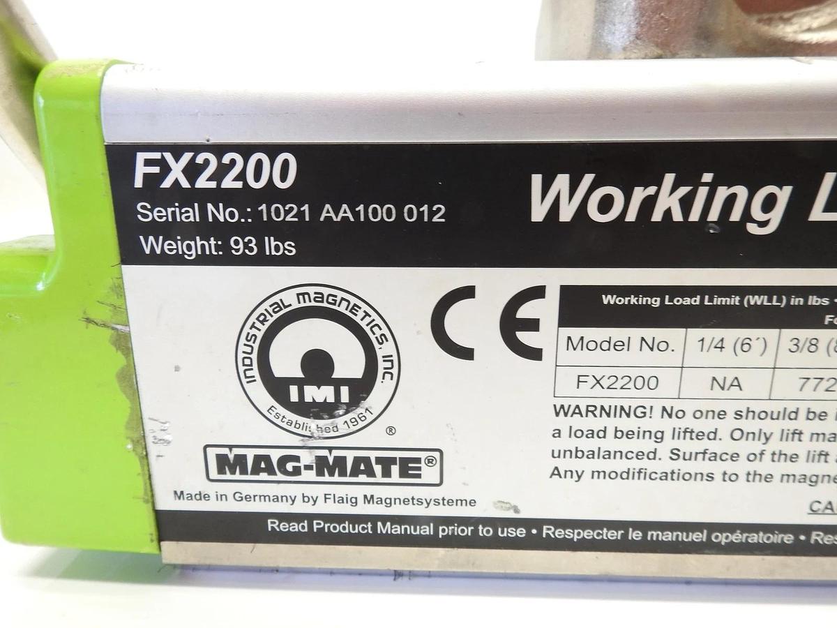 New Mag-Mate FX2200 Lift Magnet: 2,200 lb Capacity