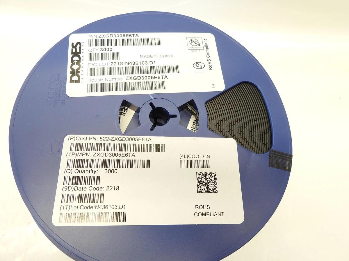 33,000 Pieces Mouser Electronics 522-ZXGD3005E6TA Gate Drivers 10A GATE DRIVER 2