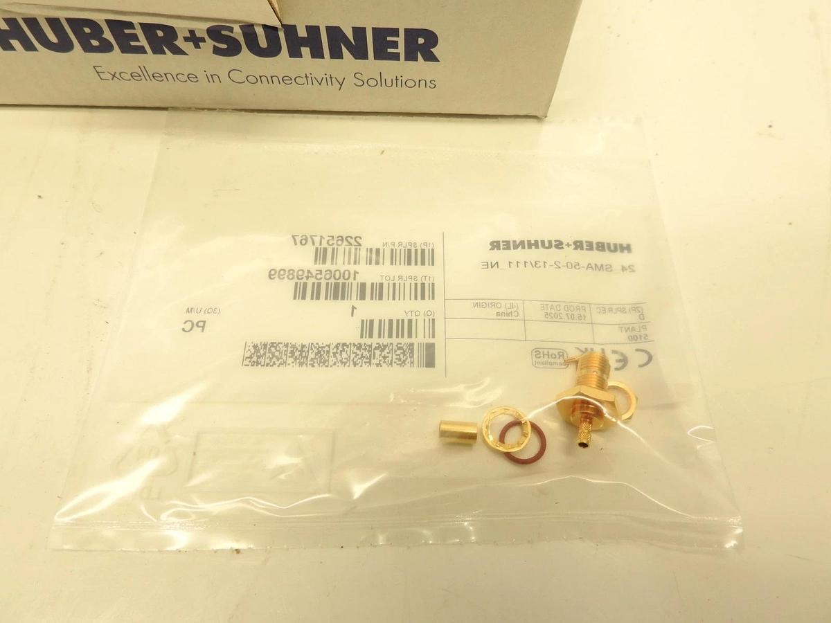 Lot Of 29 Huber+Suhner 24_SMA-5-2-13/111_NE COAXIAL CONNECTOR, SMA, 50 Ohm Femal