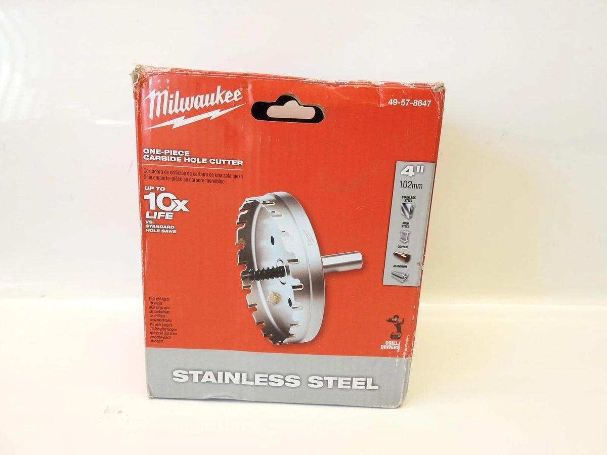New Oem Milwaukee 49-57-8647 4in One-Piece Carbide Hole Cutter