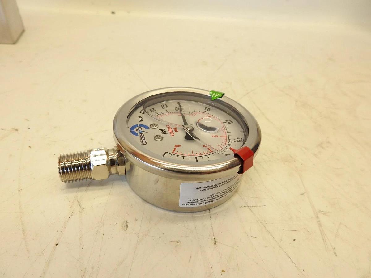 Lot Of 2 CARBO INSTRUMENTS L25-SSL-V60 2.5" 1/4" NTP LM