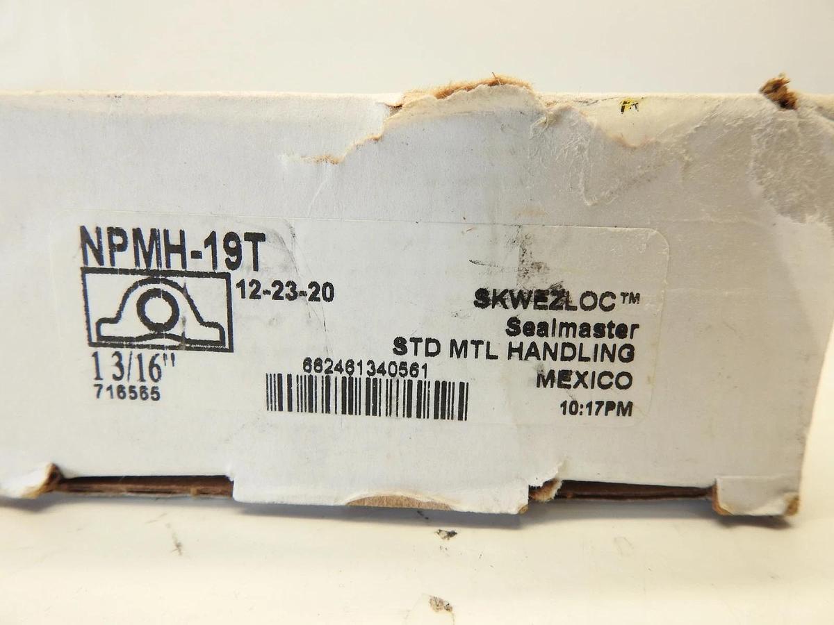 SealMaster NPMH-19T 1.1875'' Dia. Two Bolt Pillow Block Bearing, Contact Seal