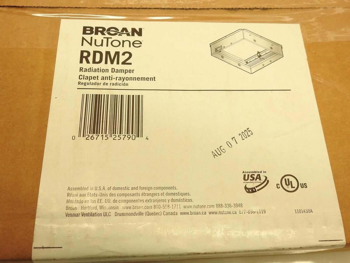 Broan RDM2 Radiation Damper for Broan and NuTone Bathroom Exhaust Fans 26715257904