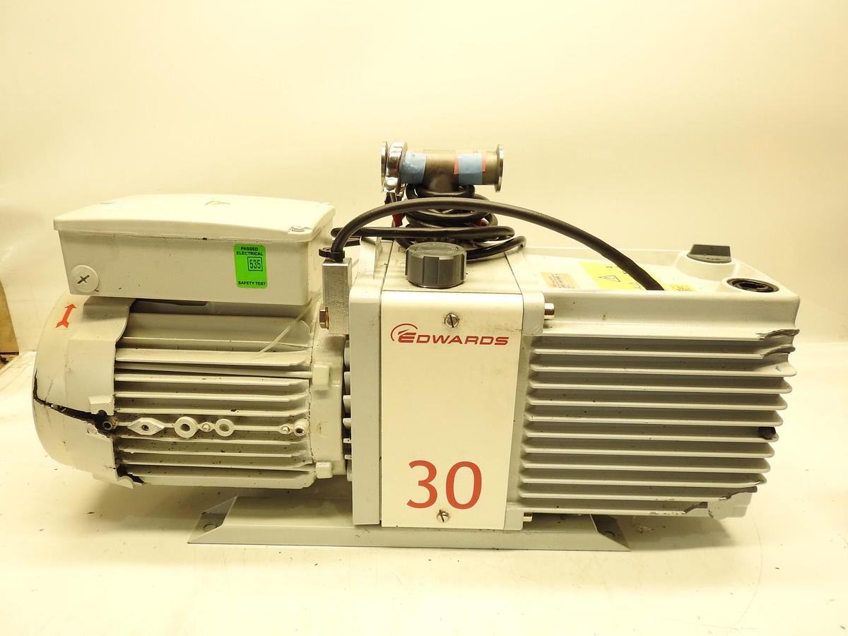 AS IS Edwards E2M30 Dual Stage Rotary Vane Vacuum Pump P/N A374-15-903
