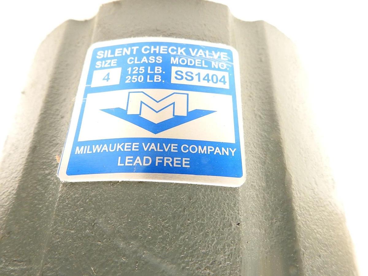 Milwaukee Valve 1404-400 1400 Wafer Silent Check Valve, 4 in, 125/250 lb, Cast I