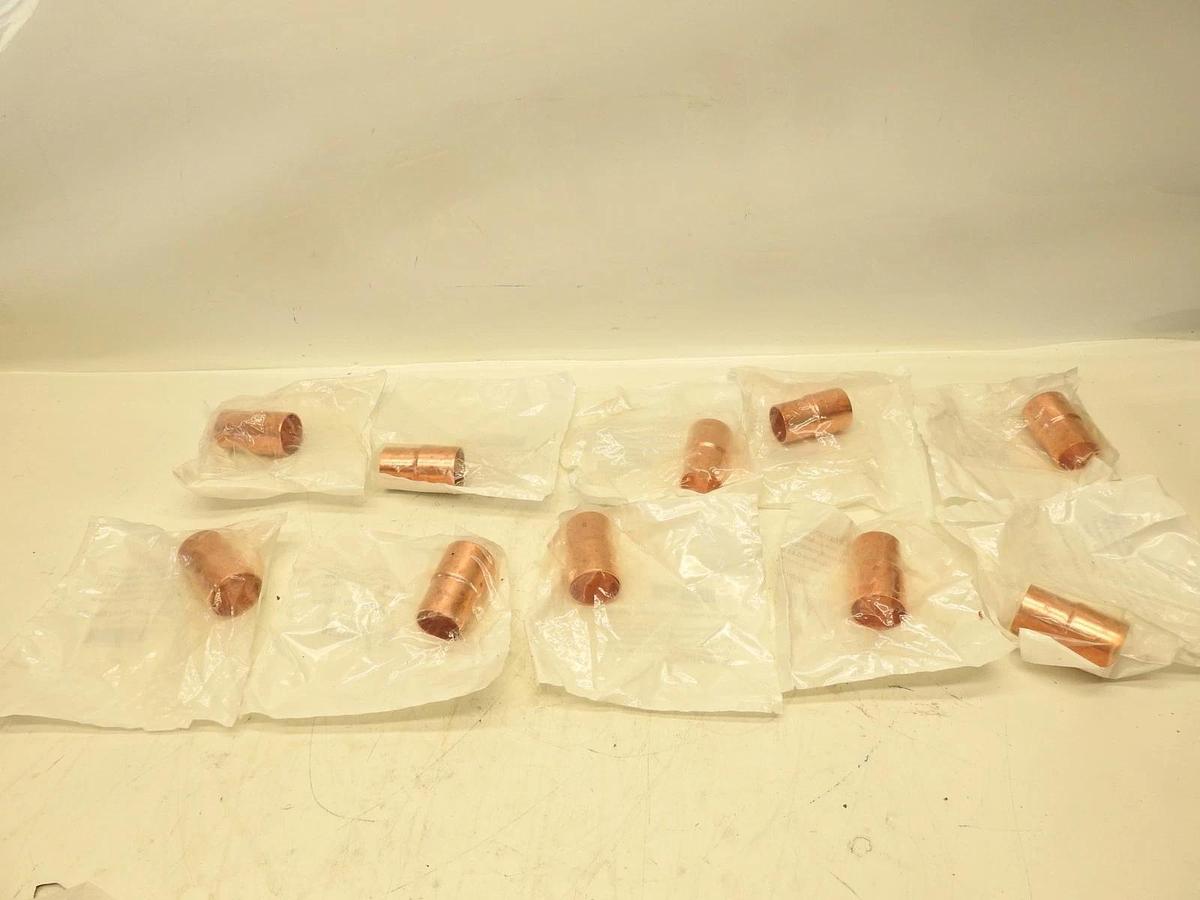 Lot Of 10 Nibco CBCFRHG 1-1/4X1 WROT FTGXC RED CB Copper Reducer, Solder Pressur