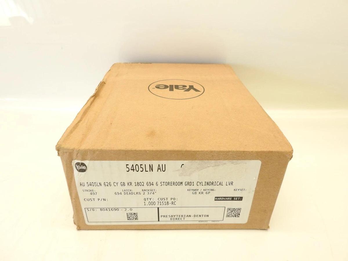 NEW Yale 5405LN AU 626 Heavy Duty Cylindrical Lever Lockset-Grade 1