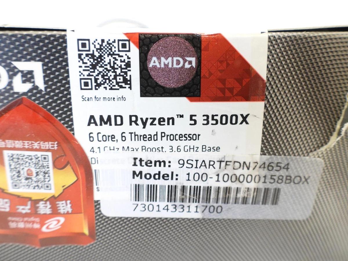 AMD RYZEN 5 3500X 6-Core Processor 4.1GHz Max Boost Socket AM4 65W CPU 730143311700