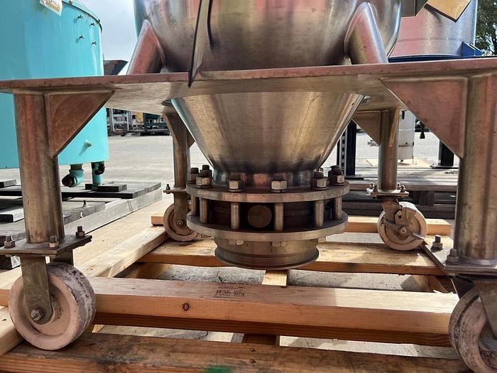 Used Tank, 30 Gallon, 316L Stainless Steel, FV, Cone Bottom, Precision Stainless #S744747