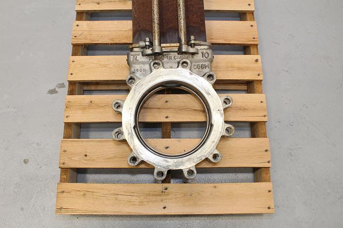 Used True Line 10" Hand Operated Knife Gate Valve #43997