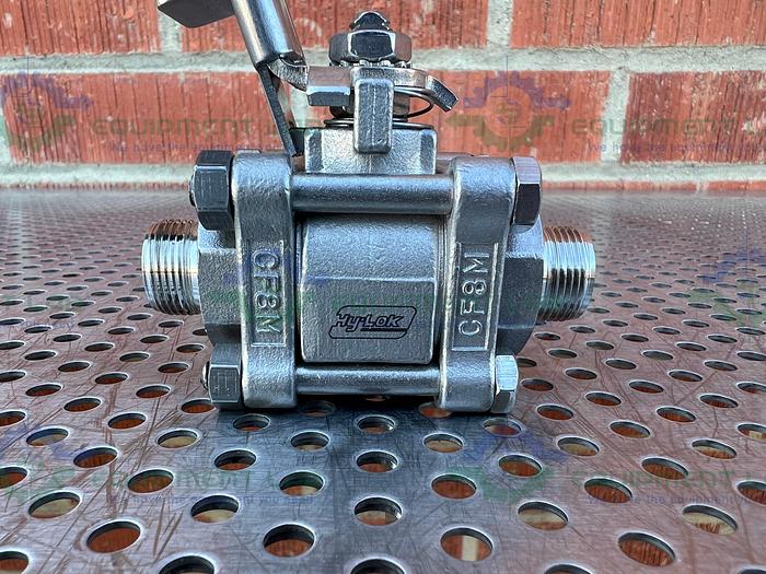 Used Hylok  S02BH-8T Ball Valve w/ 3/4" Threaded Fitting