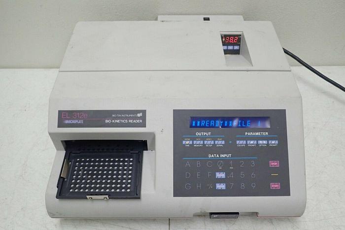 Used Bio-Tek Instruments EL 312e Bio-Kinetics Microplate Reader with Manual