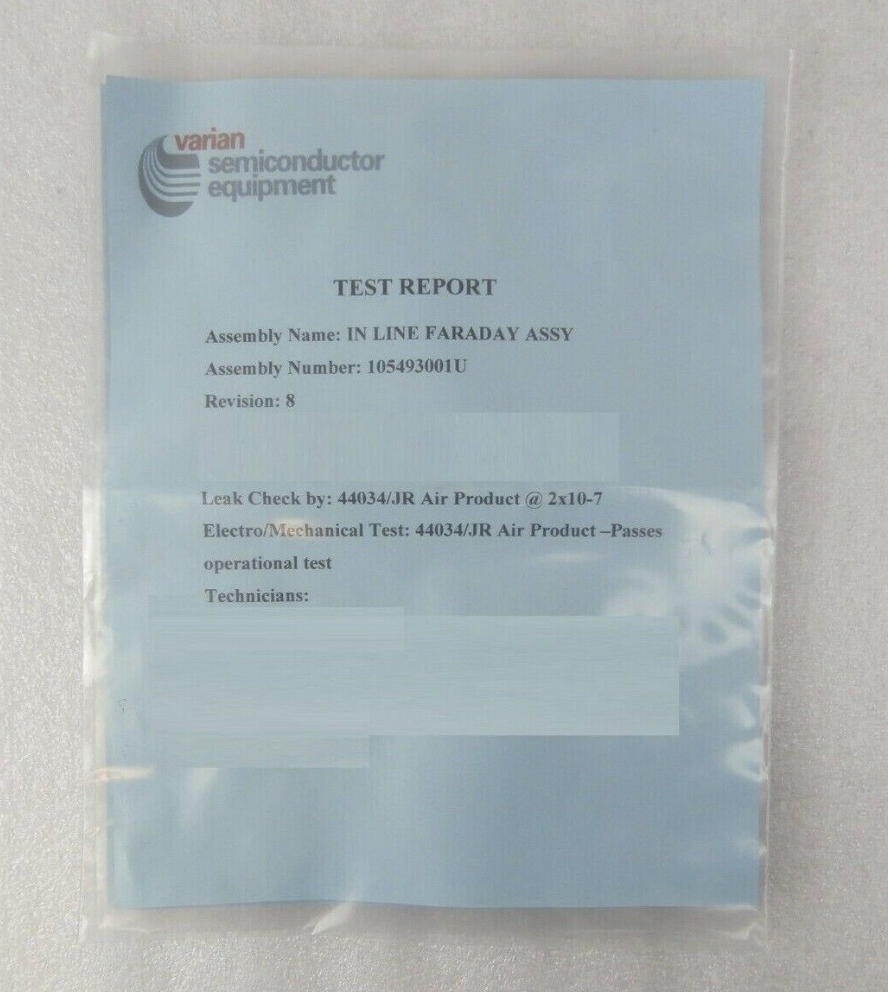 Used VARIAN 105493001 350DE Endstation Inline Faraday Module 105489001 Refurbished