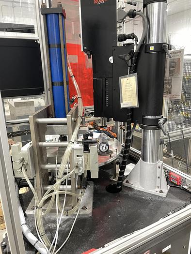 Used BRANSON S40 ROTARY 2000X ULTRASONIC WELDER SYSTEM CELL 20:4.0 4000 WATT     WITH CAMCO 6 POSITION INDEX TABLE AND PNEUMATIC PRESS