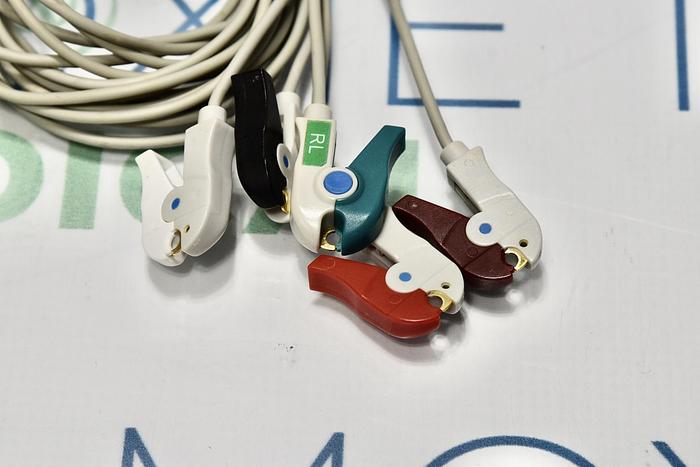Used Philips / HP Telemetry ECG Cables HT5-90P, 5 LEAD GRABBER
