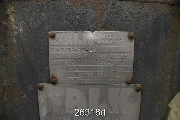 Used Falk 2070YN2-LB Right Angle Gear Reducer, 15.15/1 Ratio #26318