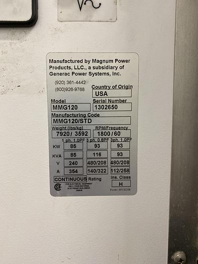 Used 2013 Magnum MMG120