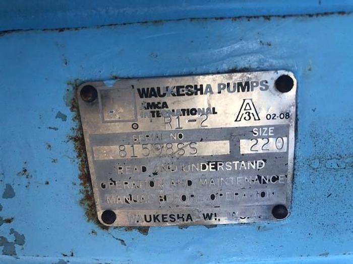 Used Waukesha Model 220 Positive Displacement Pump