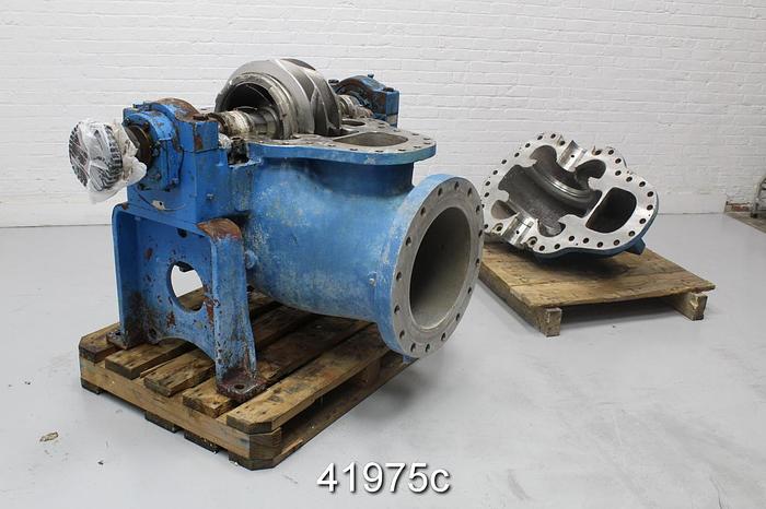 Used Goulds 3415 14x16x18 Split Case Pump, CF8M Casing, 6-Vane SS 17.1875 Impeller #41975