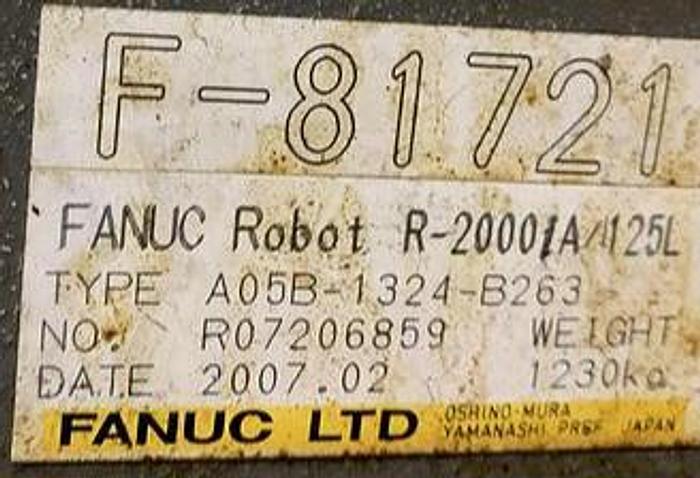 Used FANUC R2000iA/125L 6 AXIS CNC ROBOTS WITH RJ3iB CONTROLLERS