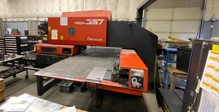 Used 1996 33 Ton Amada Pega 357 CNC Turret Punch