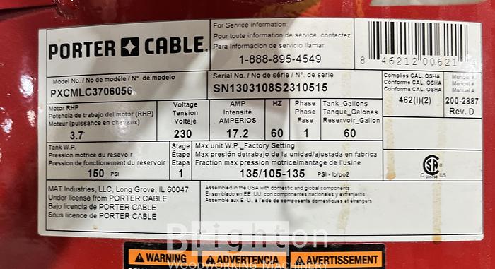 Used Porter Used Cable Compressor #BM2306