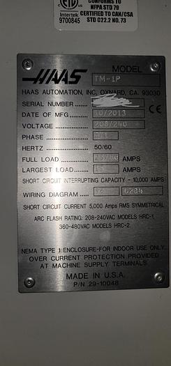 Used 2013 HAAS TM-1P CNC 4-Axis Vertical Machining Center ***305 Cutting Hours***
